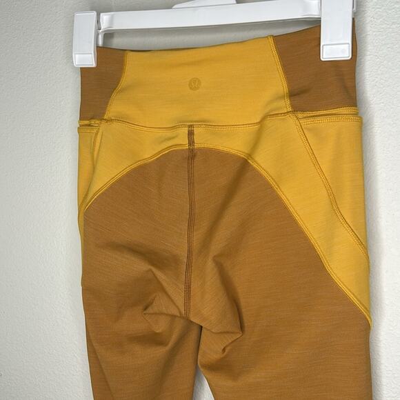 Lululemon 4 Early Extension High Rise Tight 28" Fools Gold Pockets - Picture 8 of 13
